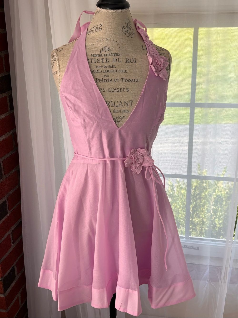 NWT Hello Molly Pink The Little One Halter Tie Party Sweet Mini Dress 10
